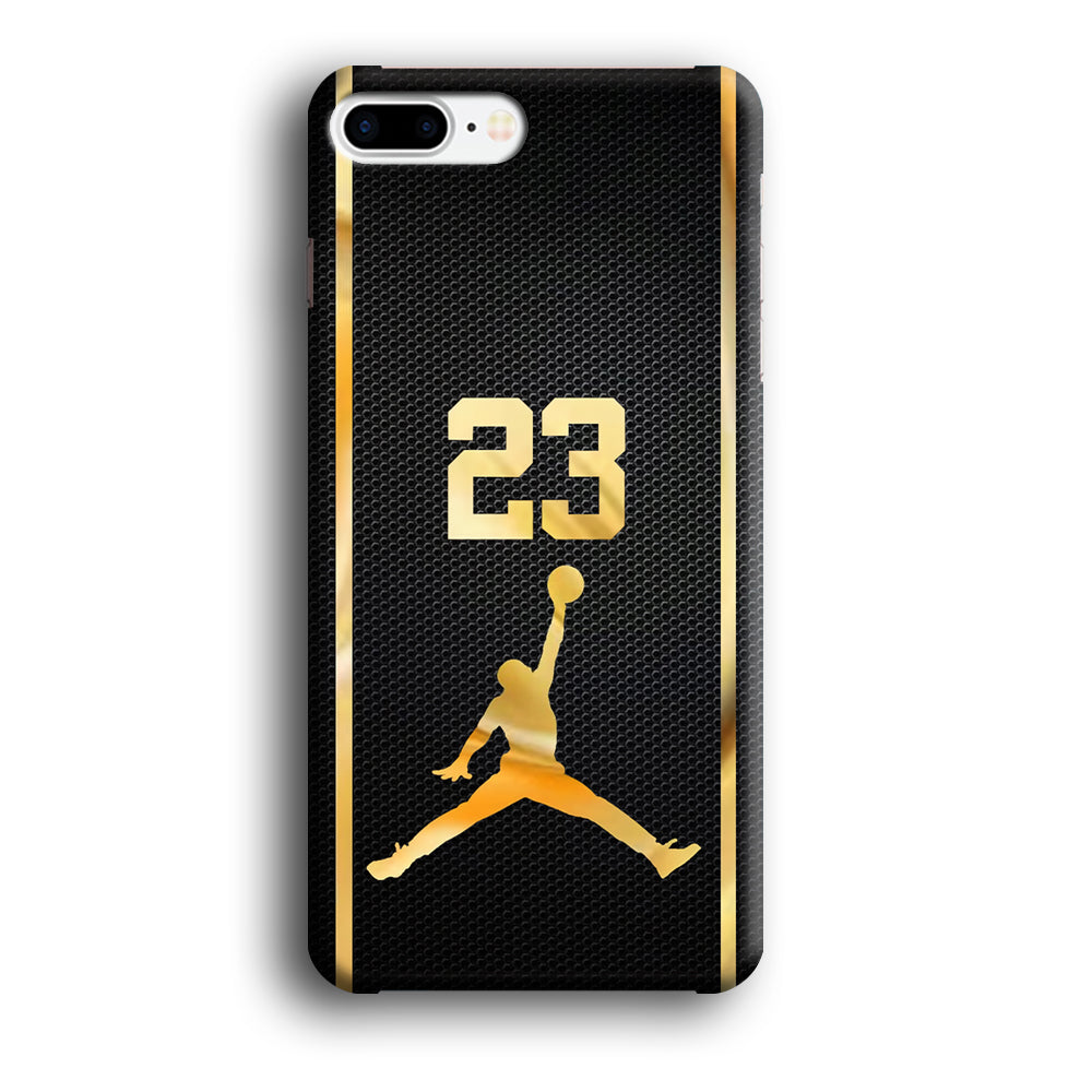 Air Jordan Carbon Stripe Gold iPhone 8 Plus Case