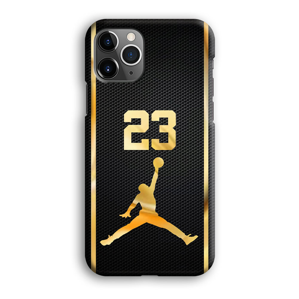 Air Jordan Carbon Stripe Gold iPhone 12 Pro Case