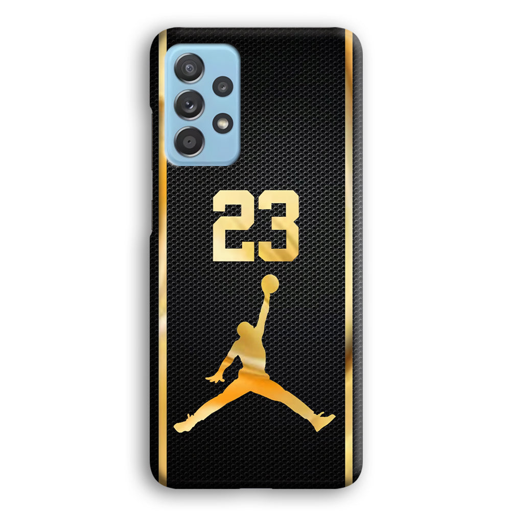 Air Jordan Carbon Stripe Gold Samsung Galaxy A52 Case