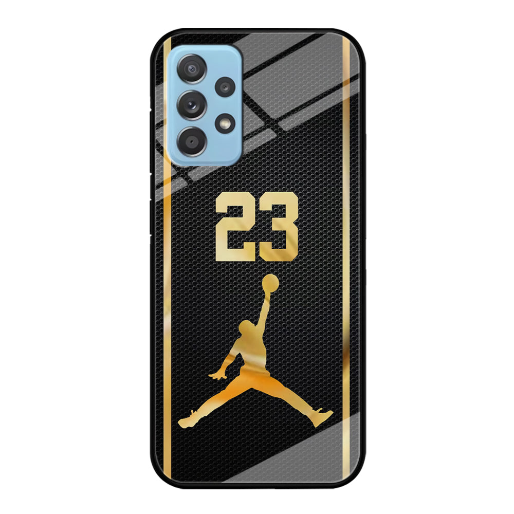 Air Jordan Carbon Stripe Gold Samsung Galaxy A52 Case