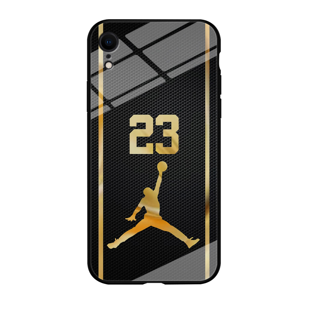 Air Jordan Carbon Stripe Gold iPhone XR Case