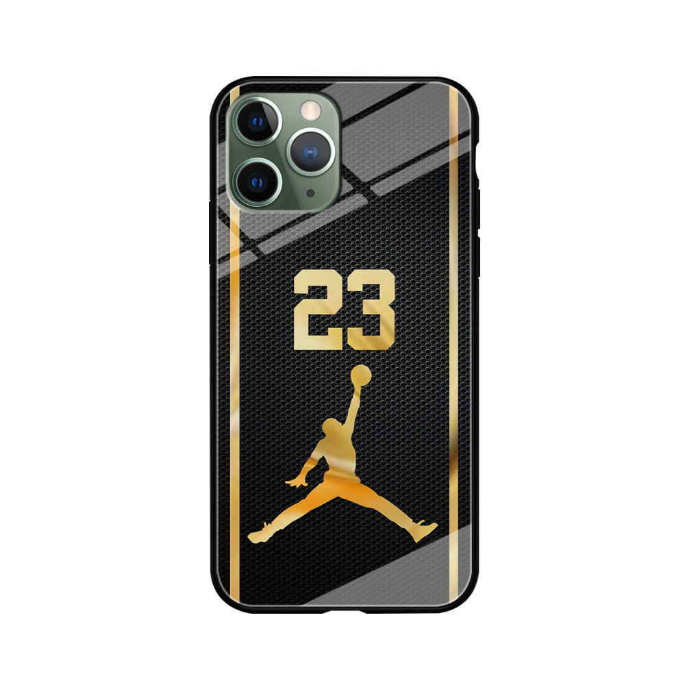 Air Jordan Carbon Stripe Gold iPhone 11 Pro Max Case