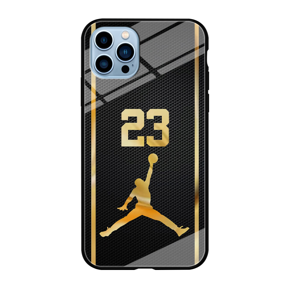 Air Jordan Carbon Stripe Gold iPhone 12 Pro Case