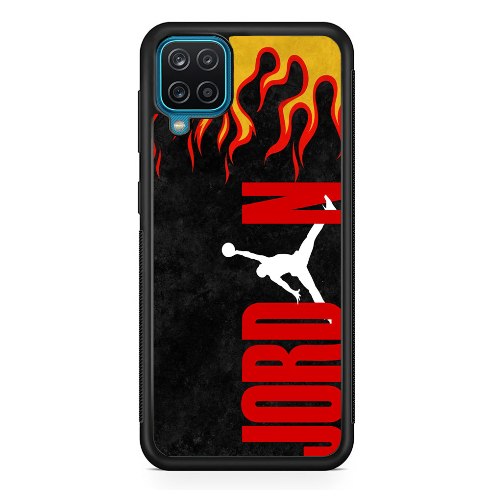 Air Jordan Flame Fire Samsung Galaxy A12 Case