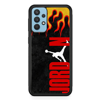 Air Jordan Flame Fire Samsung Galaxy A32 Case