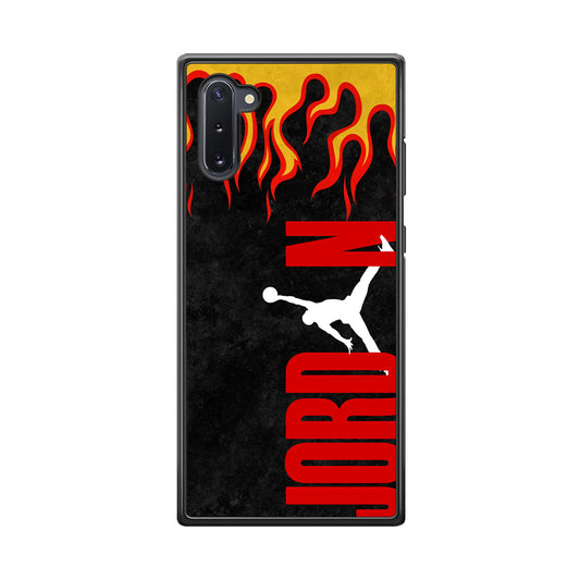 Air Jordan Flame Fire Samsung Galaxy Note 10 Case