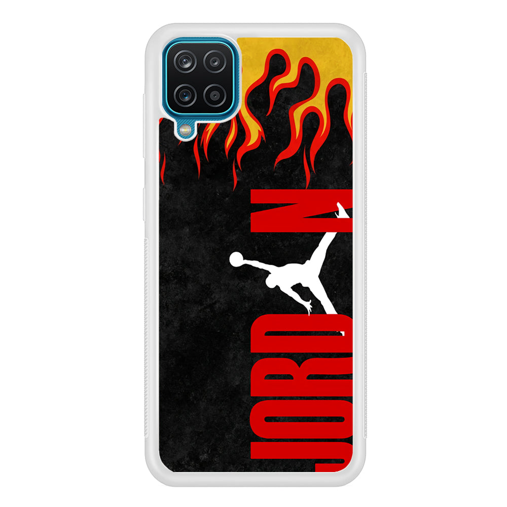 Air Jordan Flame Fire Samsung Galaxy A12 Case