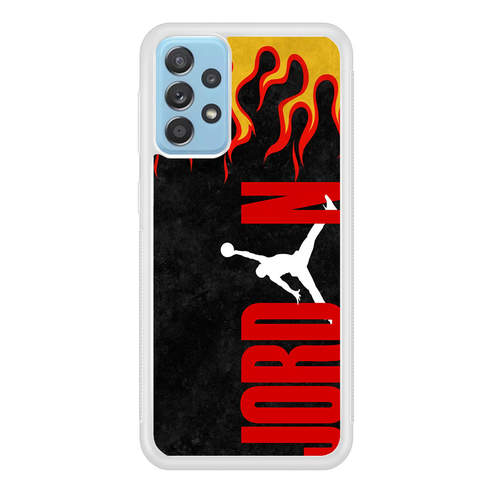 Air Jordan Flame Fire Samsung Galaxy A52 Case