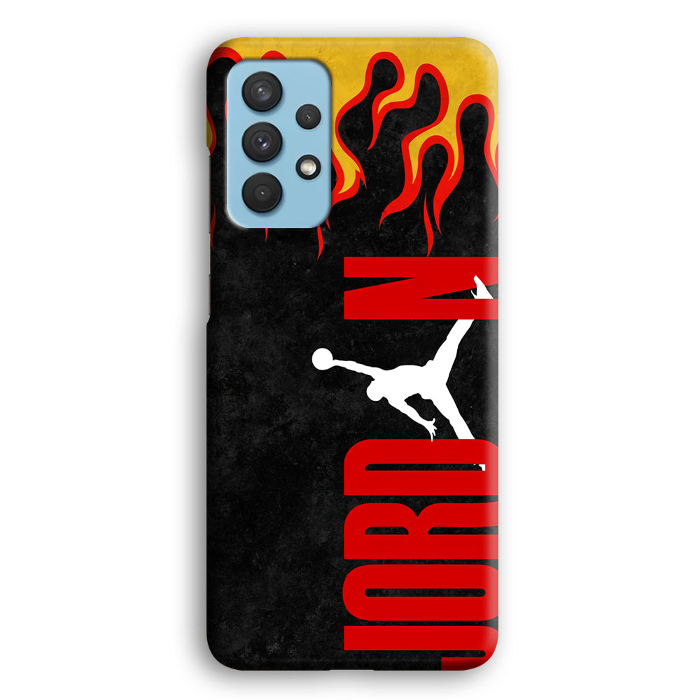 Air Jordan Flame Fire Samsung Galaxy A32 Case
