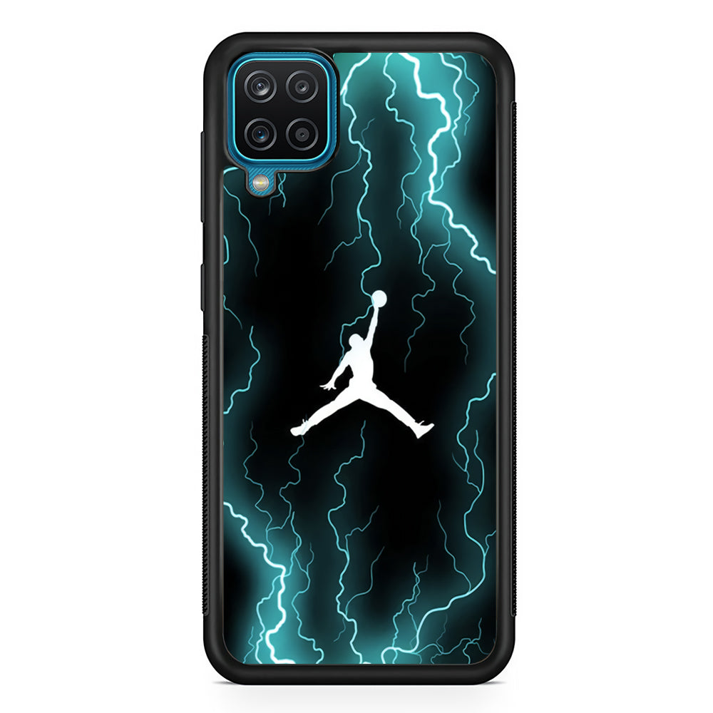 Air Jordan Lightning Pattern Samsung Galaxy A12 Case