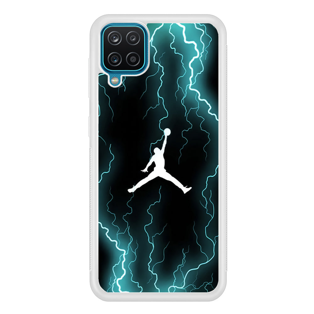 Air Jordan Lightning Pattern Samsung Galaxy A12 Case