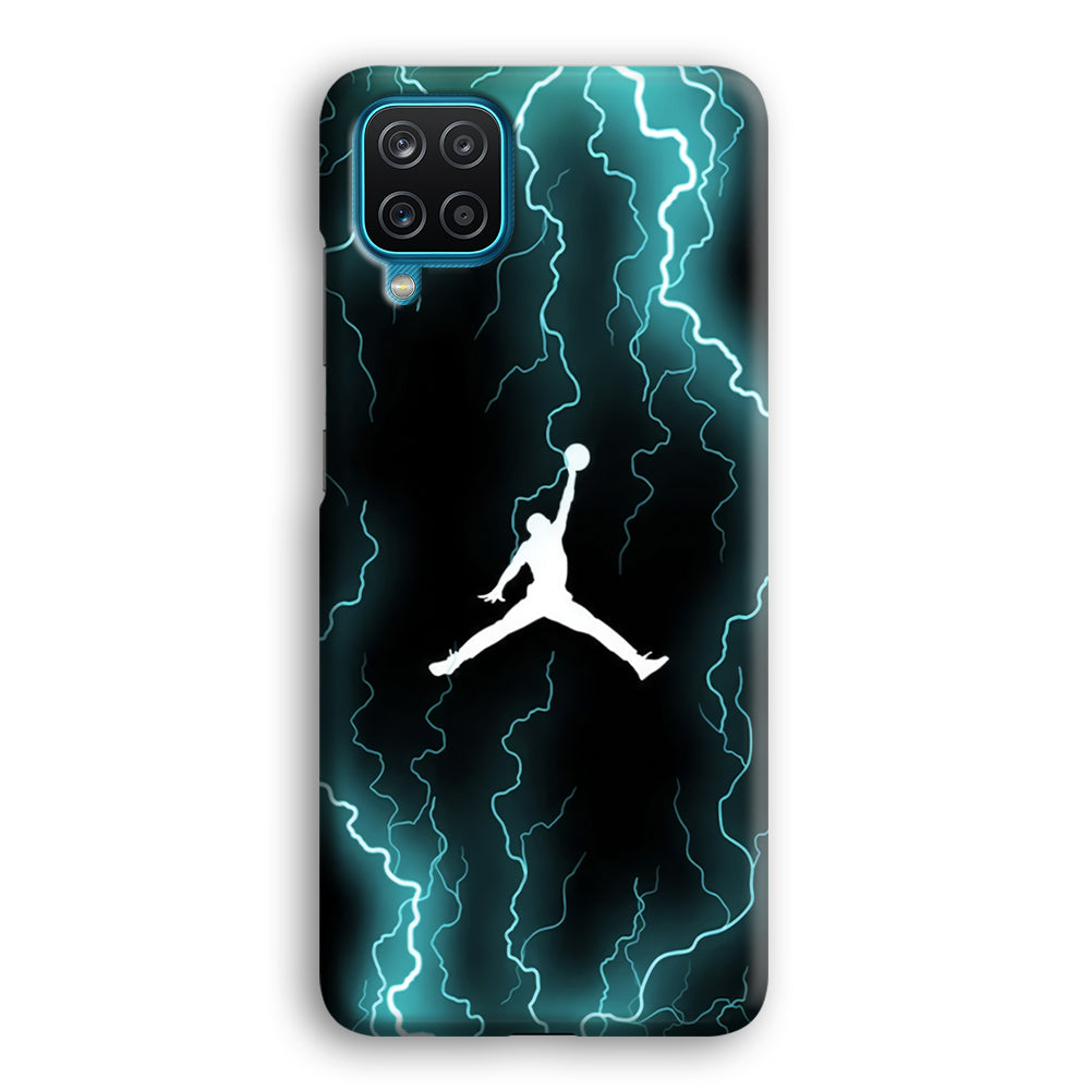 Air Jordan Lightning Pattern Samsung Galaxy A12 Case