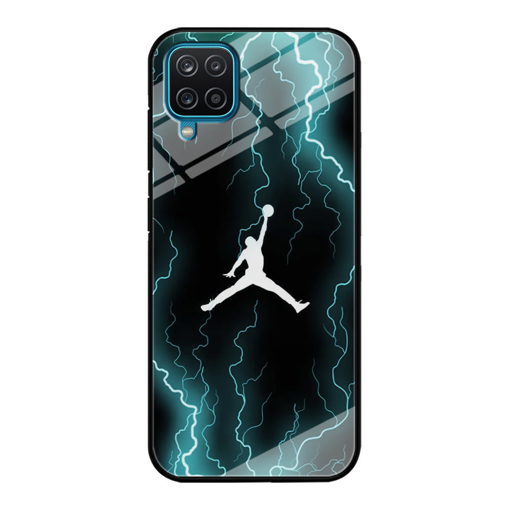 Air Jordan Lightning Pattern Samsung Galaxy A12 Case