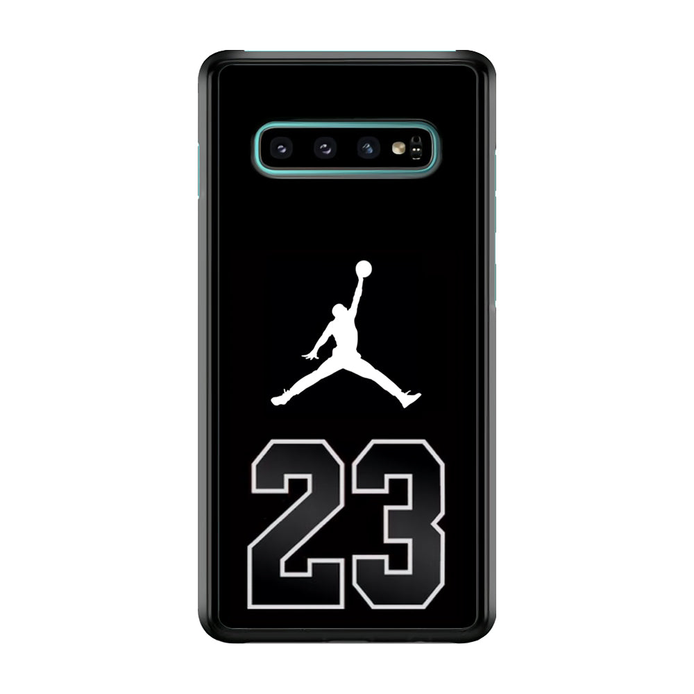 Air Jordan Number Icon Black Samsung Galaxy S10 Plus Case