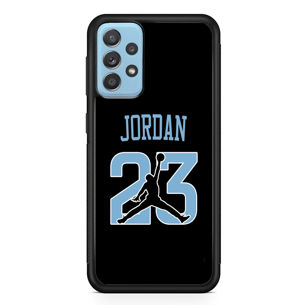 Air Jordan Number Icon Sky Blue Samsung Galaxy A52 Case