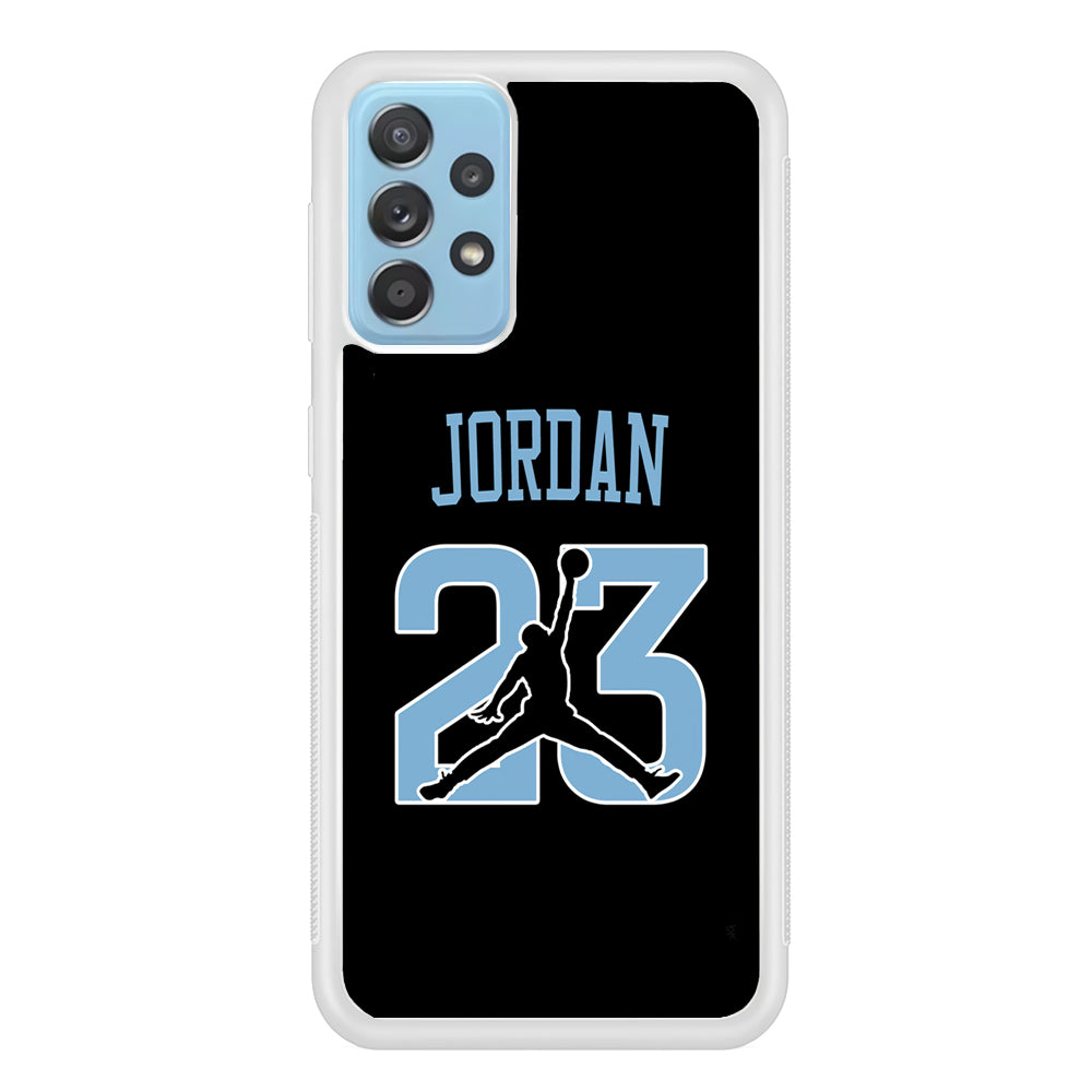 Air Jordan Number Icon Sky Blue Samsung Galaxy A52 Case