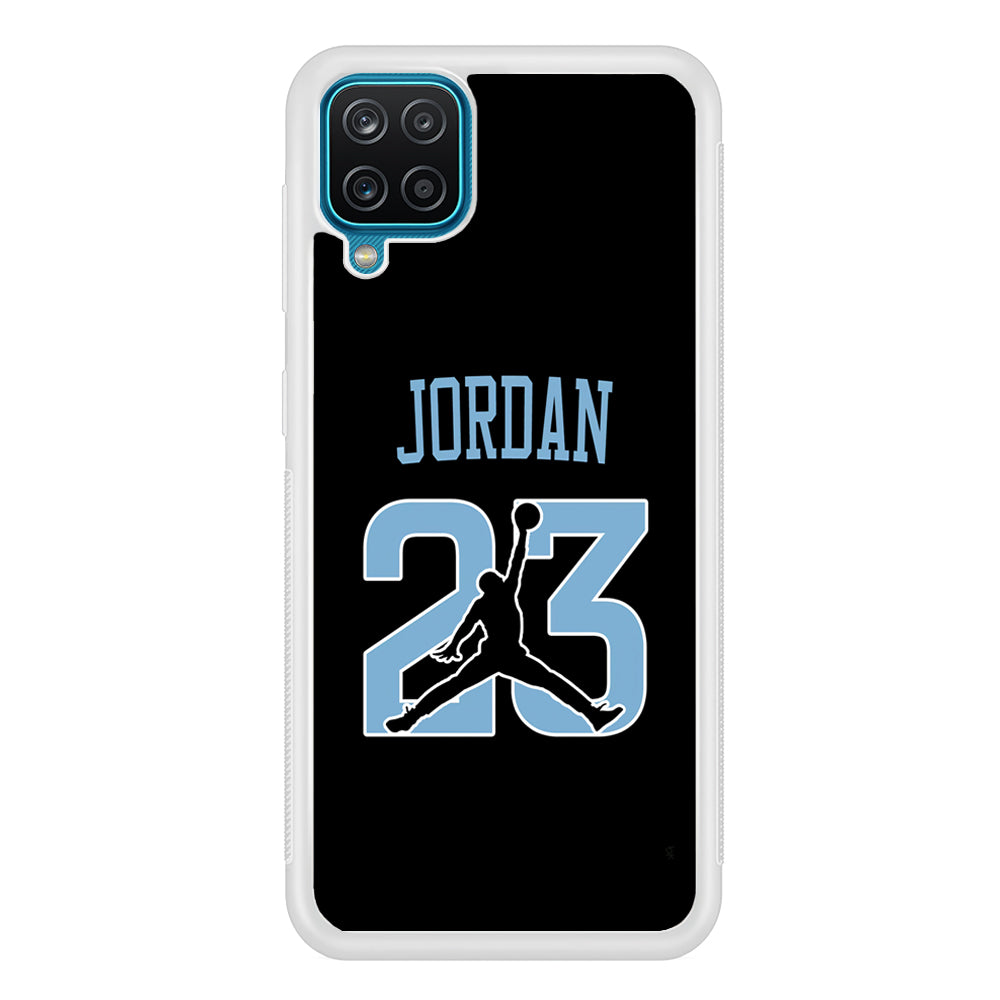 Air Jordan Number Icon Sky Blue Samsung Galaxy A12 Case