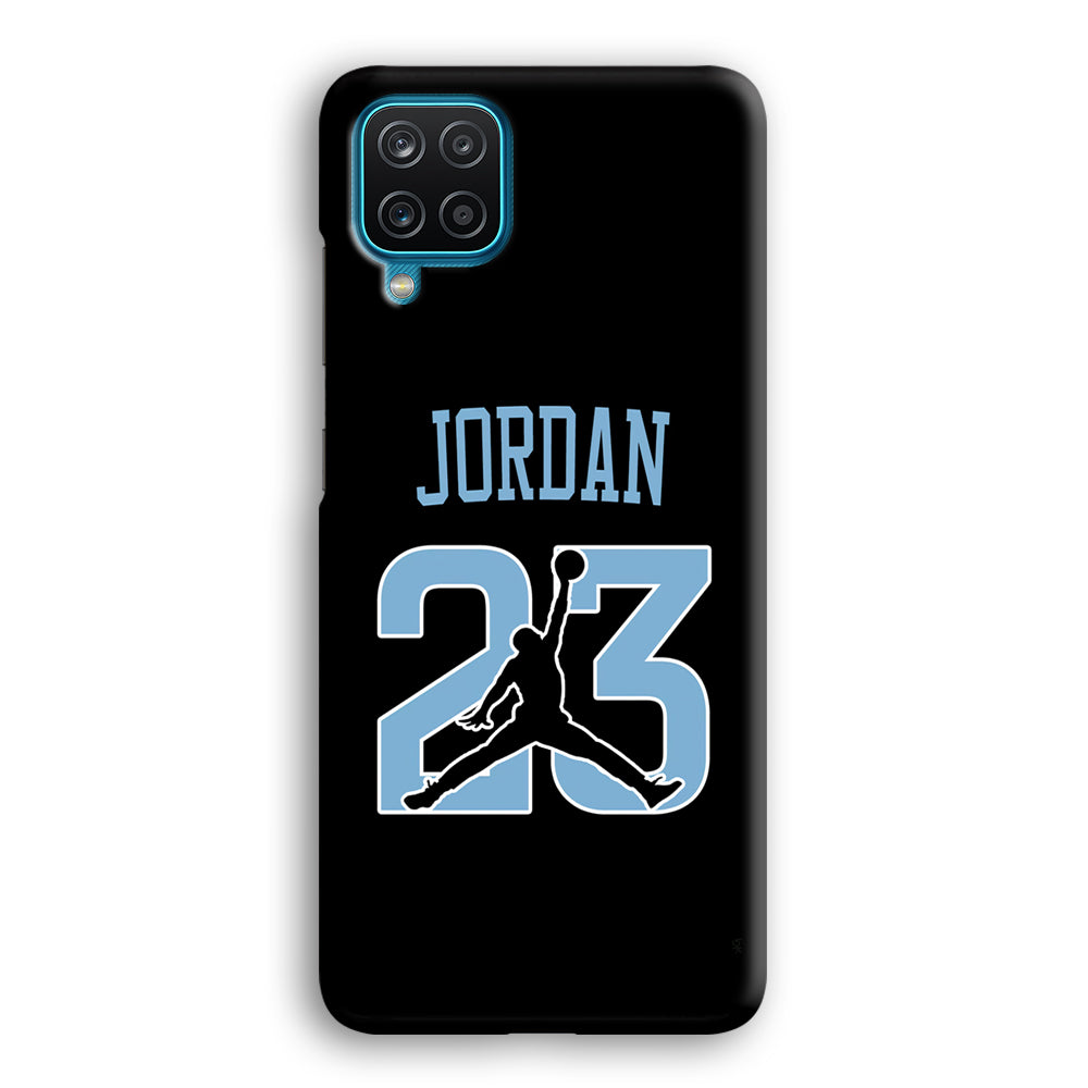 Air Jordan Number Icon Sky Blue Samsung Galaxy A12 Case