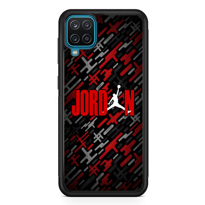 Air Jordan Red Shape Abstract Samsung Galaxy A12 Case