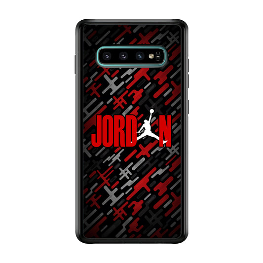 Air Jordan Red Shape Abstract Samsung Galaxy S10 Plus Case