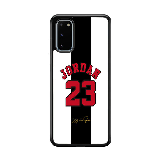 Air Jordan Stripe Black Number Samsung Galaxy S20 Case