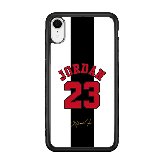 Air Jordan Stripe Black Number iPhone XR Case