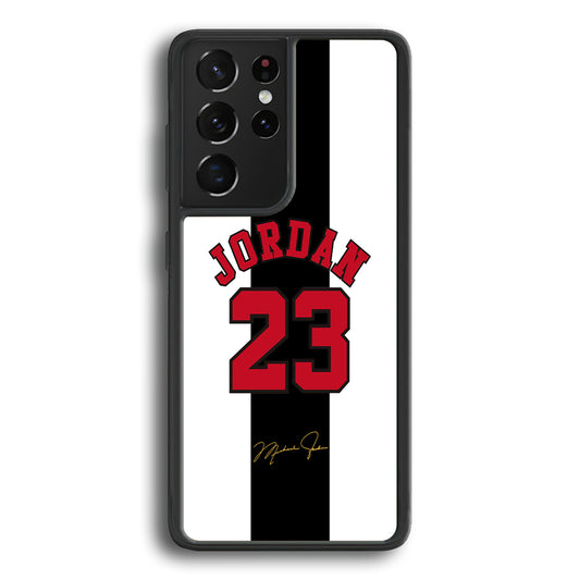 Air Jordan Stripe Black Number Samsung Galaxy S21 Ultra Case - Ezzystore