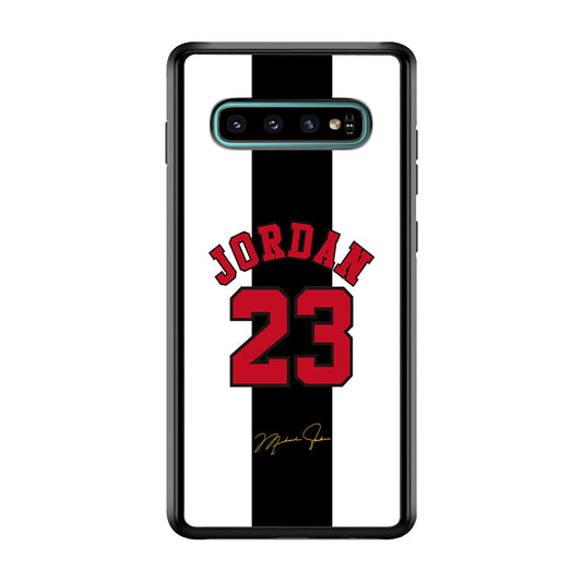 Air Jordan Stripe Black Number Samsung Galaxy S10 Plus Case