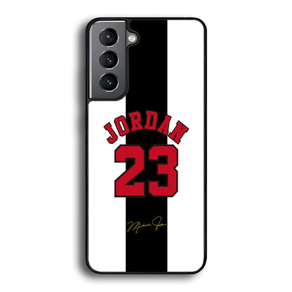 Air Jordan Stripe Black Number Samsung Galaxy S21 Plus Case