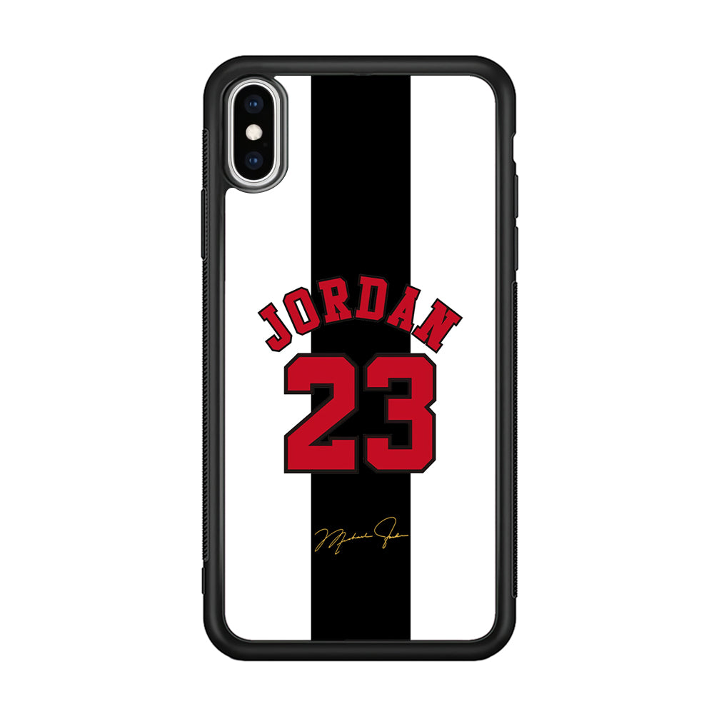 Air Jordan Stripe Black Number iPhone X Case