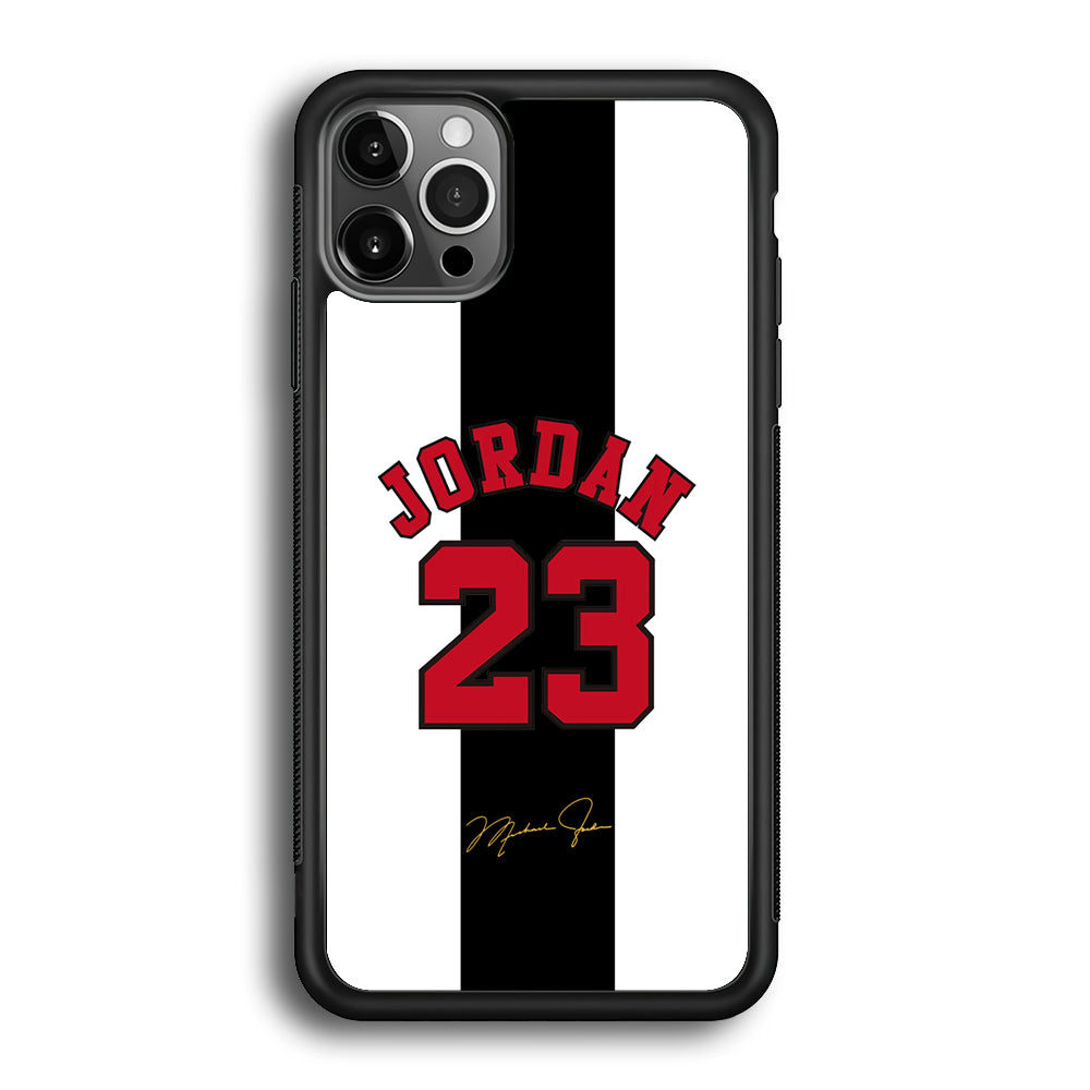 Air Jordan Stripe Black Number iPhone 12 Pro Case