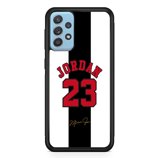 Air Jordan Stripe Black Number Samsung Galaxy A52 Case