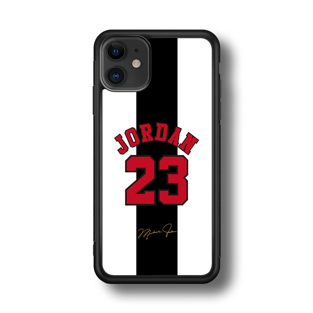 Air Jordan Stripe Black Number iPhone 11 Case