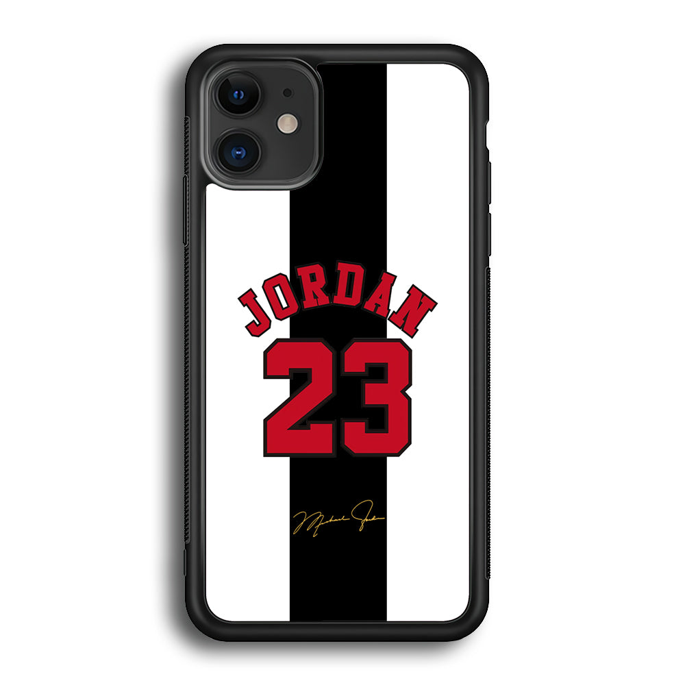 Air Jordan Stripe Black Number iPhone 12 Case