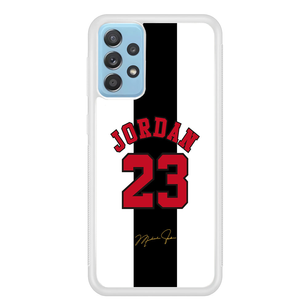 Air Jordan Stripe Black Number Samsung Galaxy A52 Case