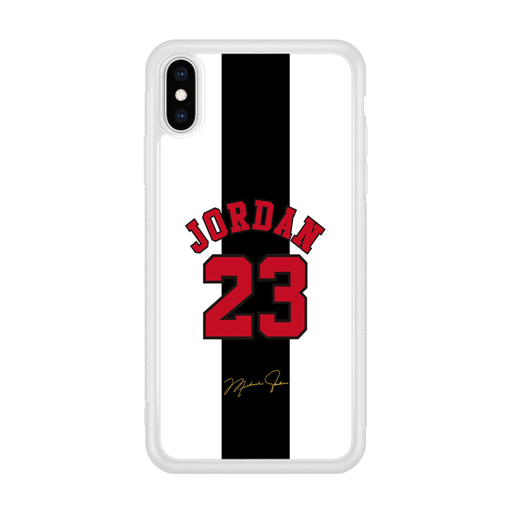 Air Jordan Stripe Black Number iPhone X Case