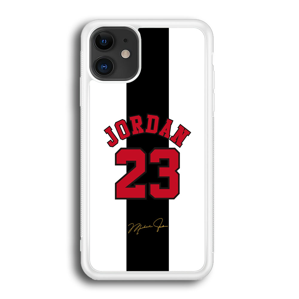 Air Jordan Stripe Black Number iPhone 12 Case