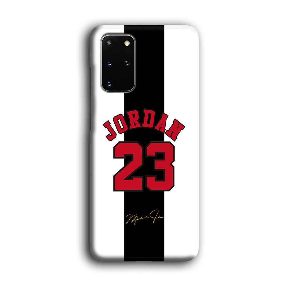 Air Jordan Stripe Black Number Samsung Galaxy S20 Plus Case