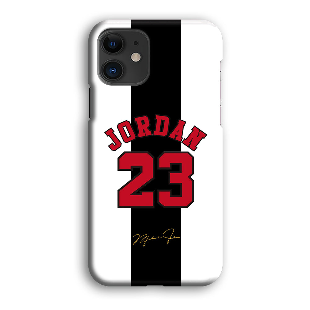 Air Jordan Stripe Black Number iPhone 12 Case