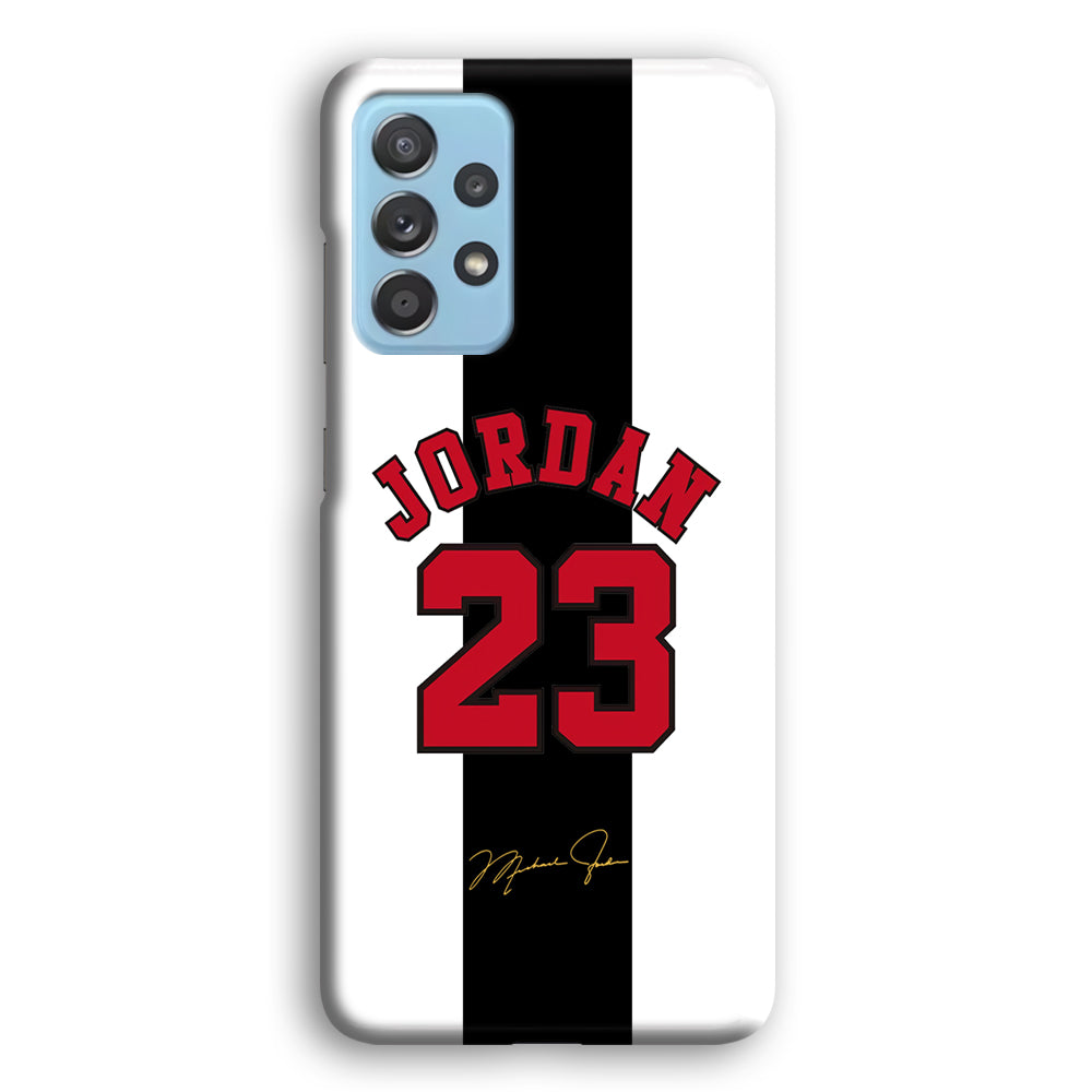 Air Jordan Stripe Black Number Samsung Galaxy A52 Case