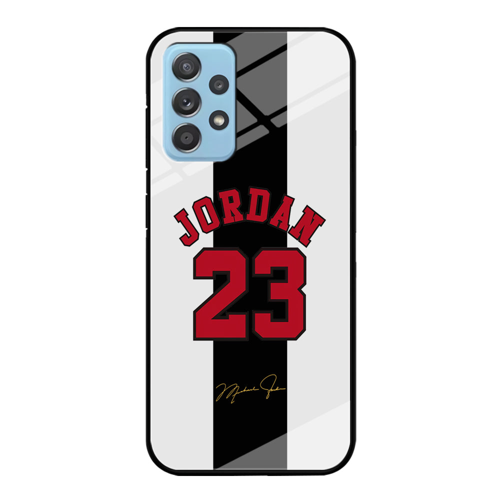 Air Jordan Stripe Black Number Samsung Galaxy A52 Case