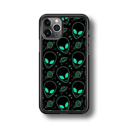 Alien Green Doodle iPhone 11 Pro Case