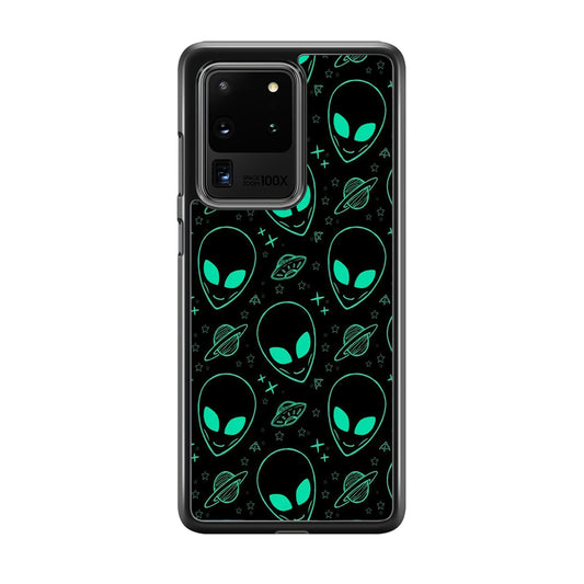 Alien Green Doodle Samsung Galaxy S20 Ultra Case