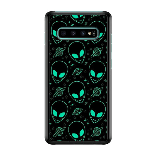 Alien Green Doodle Samsung Galaxy S10 Plus Case