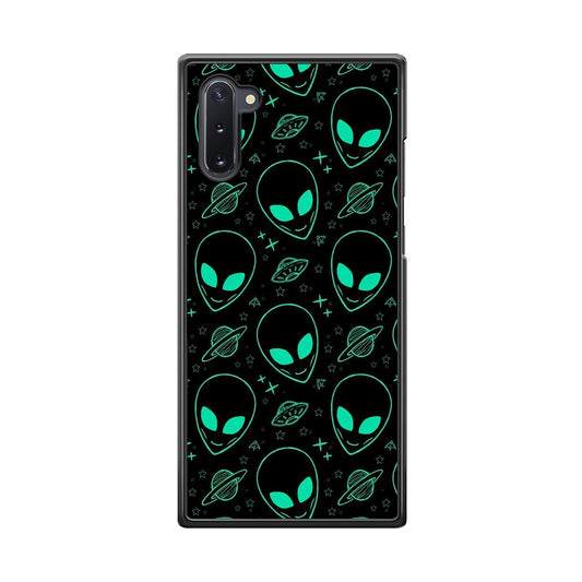 Alien Green Doodle Samsung Galaxy Note 10 Case