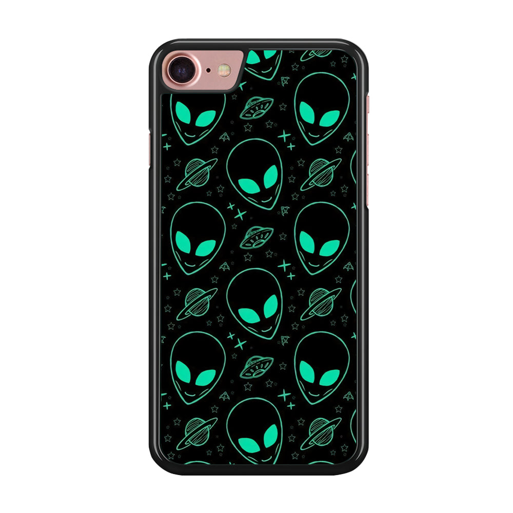 Alien Green Doodle iPhone 8 Case