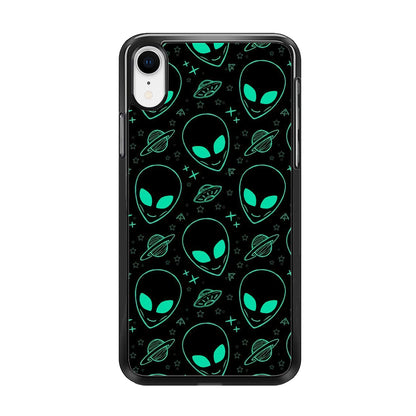 Alien Green Doodle iPhone XR Case
