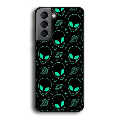 Alien Green Doodle Samsung Galaxy S21 Plus Case