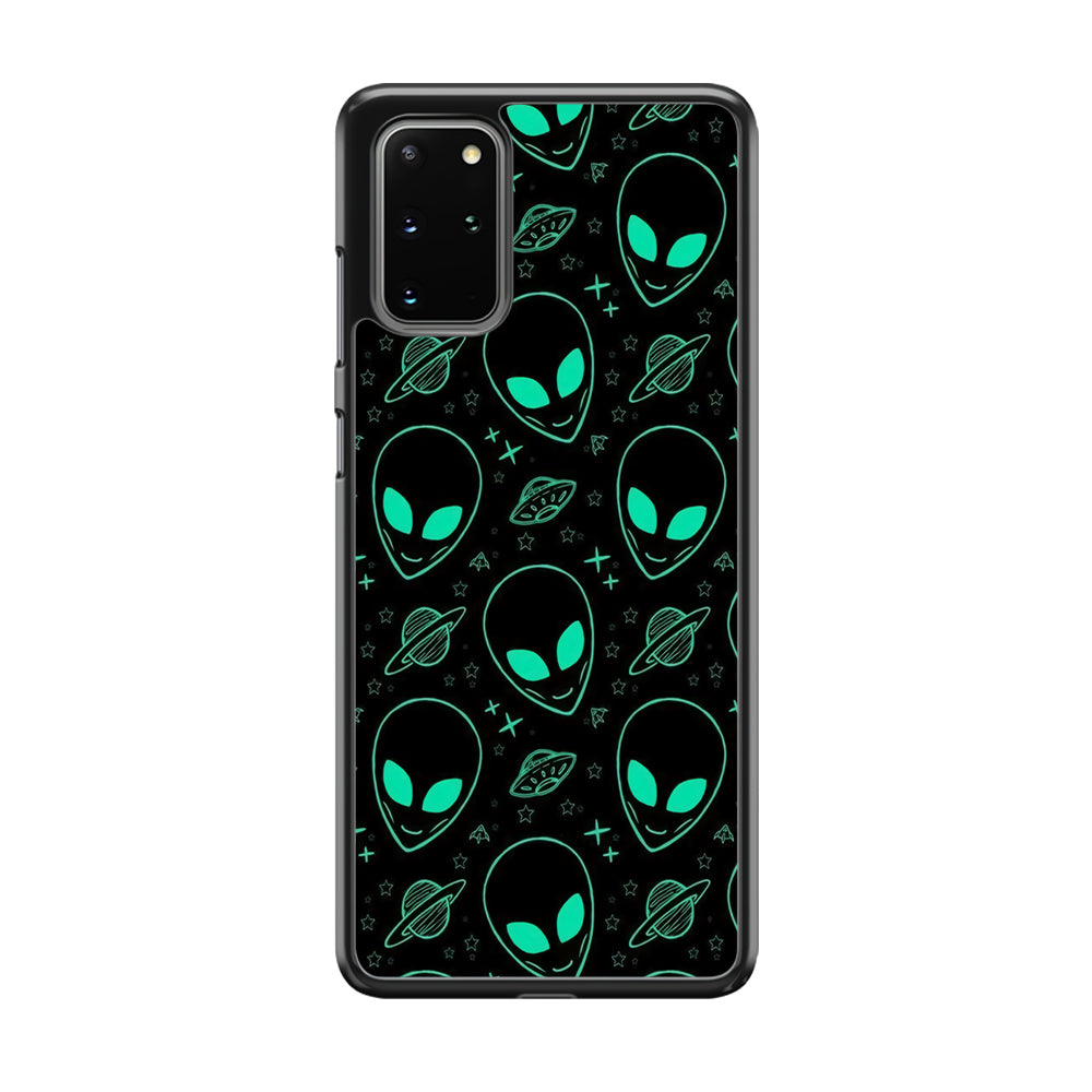 Alien Green Doodle Samsung Galaxy S20 Plus Case