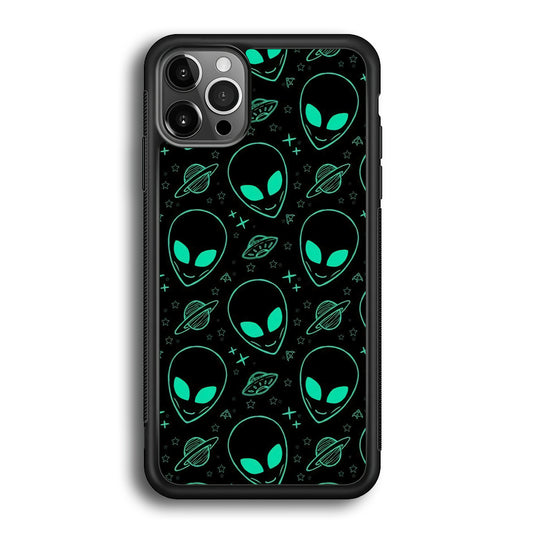 Alien Green Doodle iPhone 12 Pro Max Case